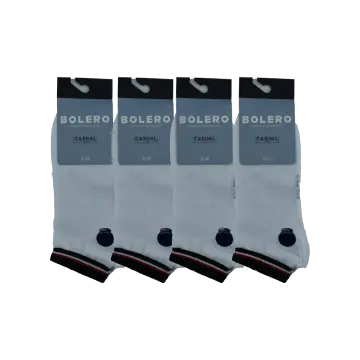 Bolero E-20-4 (41-45 NO) Dikişsiz Erkek Penye Patik Çorap 12'li
