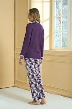 Pijadore 2244 (M-L-XL-XXL) Uzun Kollu Bayan Pijama Takım 4'lü
