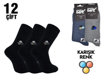 İbrahim Berk 18-8 Erkek Kışlık Havlu Soket Çorap 12'li
