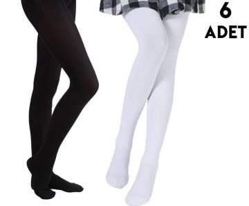 Aksu Pery 9-10 Yaş Çocuk Külotlu Çorap 6'lı