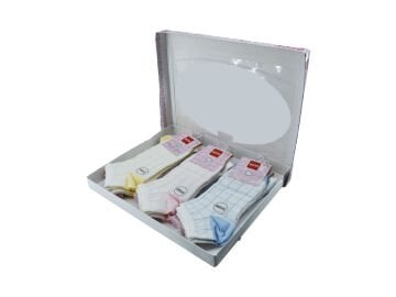 Şirin 4030-39 (36-40) Dikişsiz Bayan Penye Patik Çorap 12'li