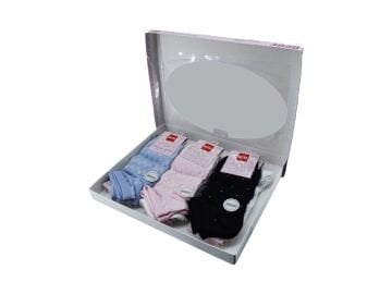 Şirin 4030-36 (36-40) Dikişsiz Bayan Penye Patik Çorap 12'li