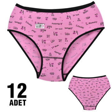 Polkan 3XL Empirme Desenli Bayan Bato 12'li