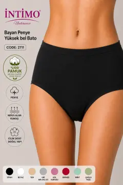 İntimo 2711 (M-L-XL) Yüksek Bel Toparlayıcı Bayan Külot 12'li