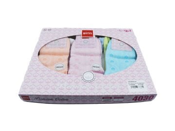 Şirin 4030-40 (36-40) Dikişsiz Bayan Penye Patik Çorap 12'li