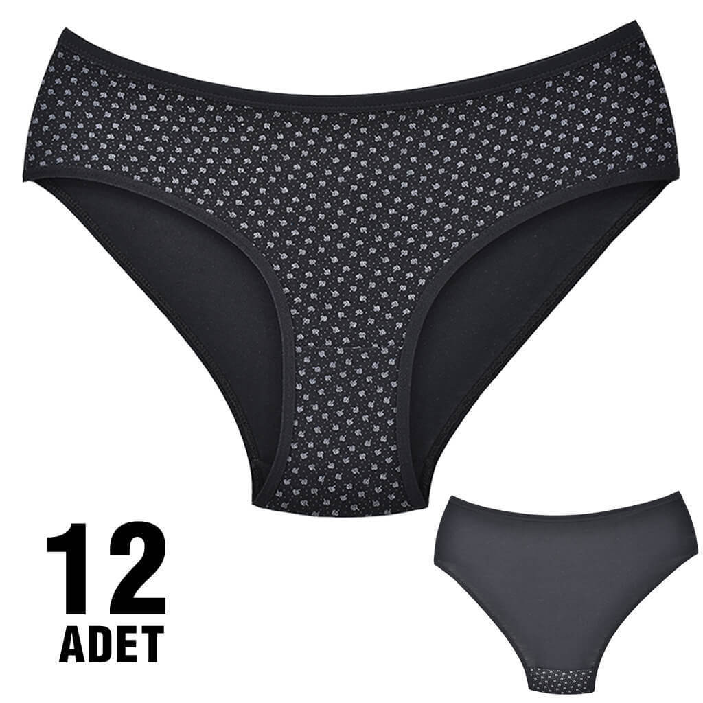 Dondeza 201 Desenli Bayan Ara Beden Külot 12'li
