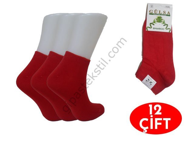 Gülsa Bayan Dikişsiz Bambu Patik 12'li