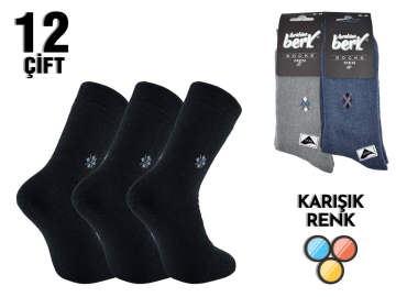 İbrahim Berk 18-2 Erkek Kışlık Havlu Soket Çorap 12'li