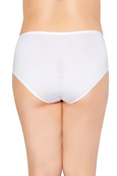 Tutku 0924 Beyaz Bayan Likralı Bato Külot 12'li