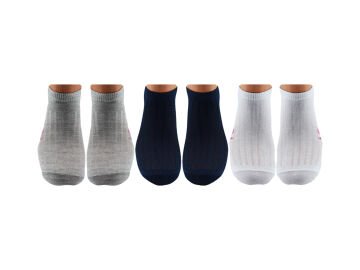 Şirin 4060-2 (36-40) Bayan Desenli Penye Patik Çorap 12'li