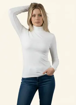 Kapitex 3001 (L-XL-XXL) Bayan Uzun Kollu Balıkçı Yaka Atlet 3'lü