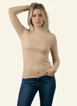 Kapitex 3001 (L-XL-XXL) Bayan Uzun Kollu Balıkçı Yaka Atlet 3'lü