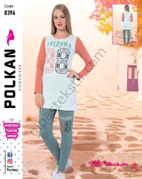 POLKAN BAYAN UZUN KOLLU PİJAMA TAKIMI 8396