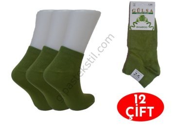 Gülsa Bayan Dikişsiz Bambu Patik 12'li