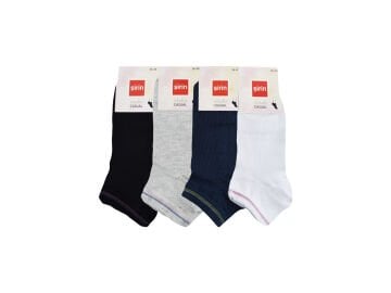 Şirin 4060-3 (36-40) Bayan Desenli Penye Patik Çorap 12'li