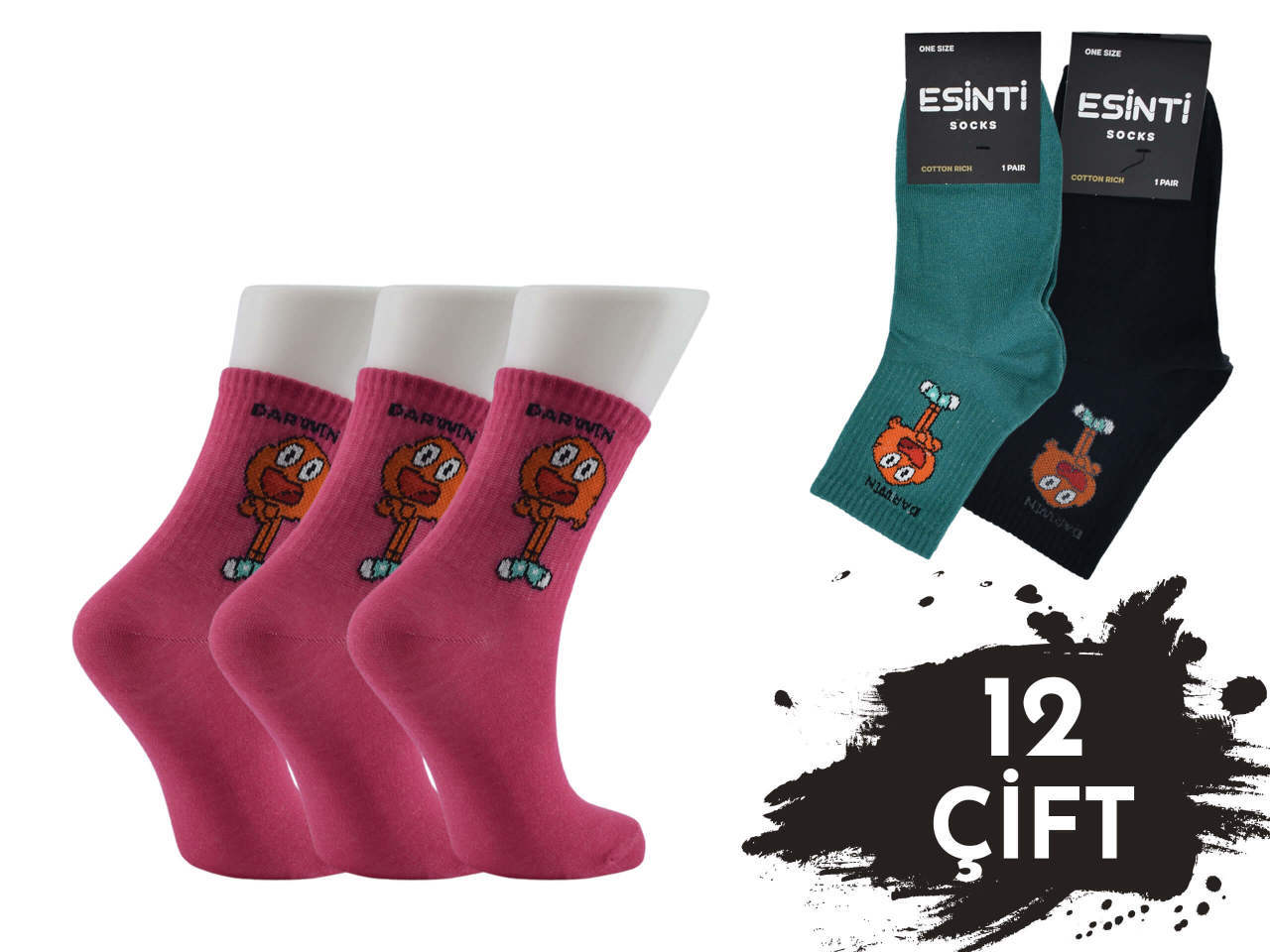 Esinti Bayan Kolej Çorap 12'li