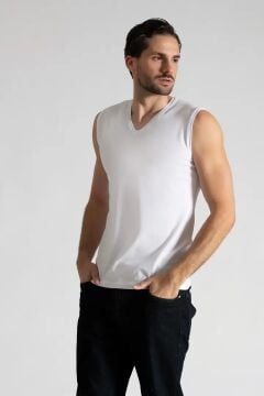 Tutku Elit 1305 Elestan Erkek V Yaka Sıfır Kol Atlet