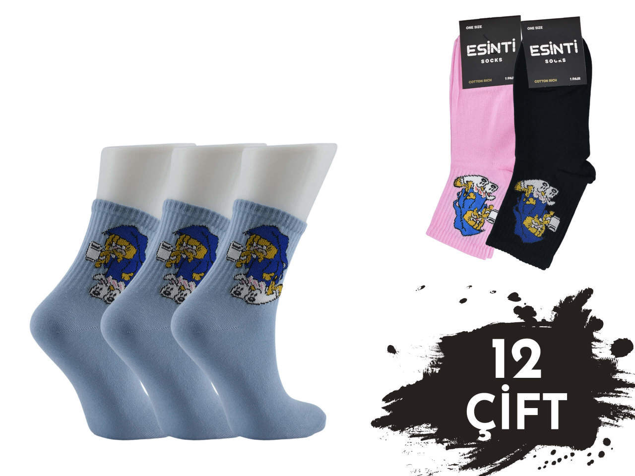 Esinti Bayan Kolej Çorap 12'li