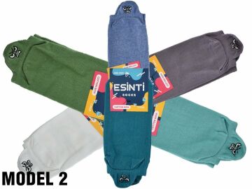 Esinti Emoji Nakışlı Bayan Patik 12'li