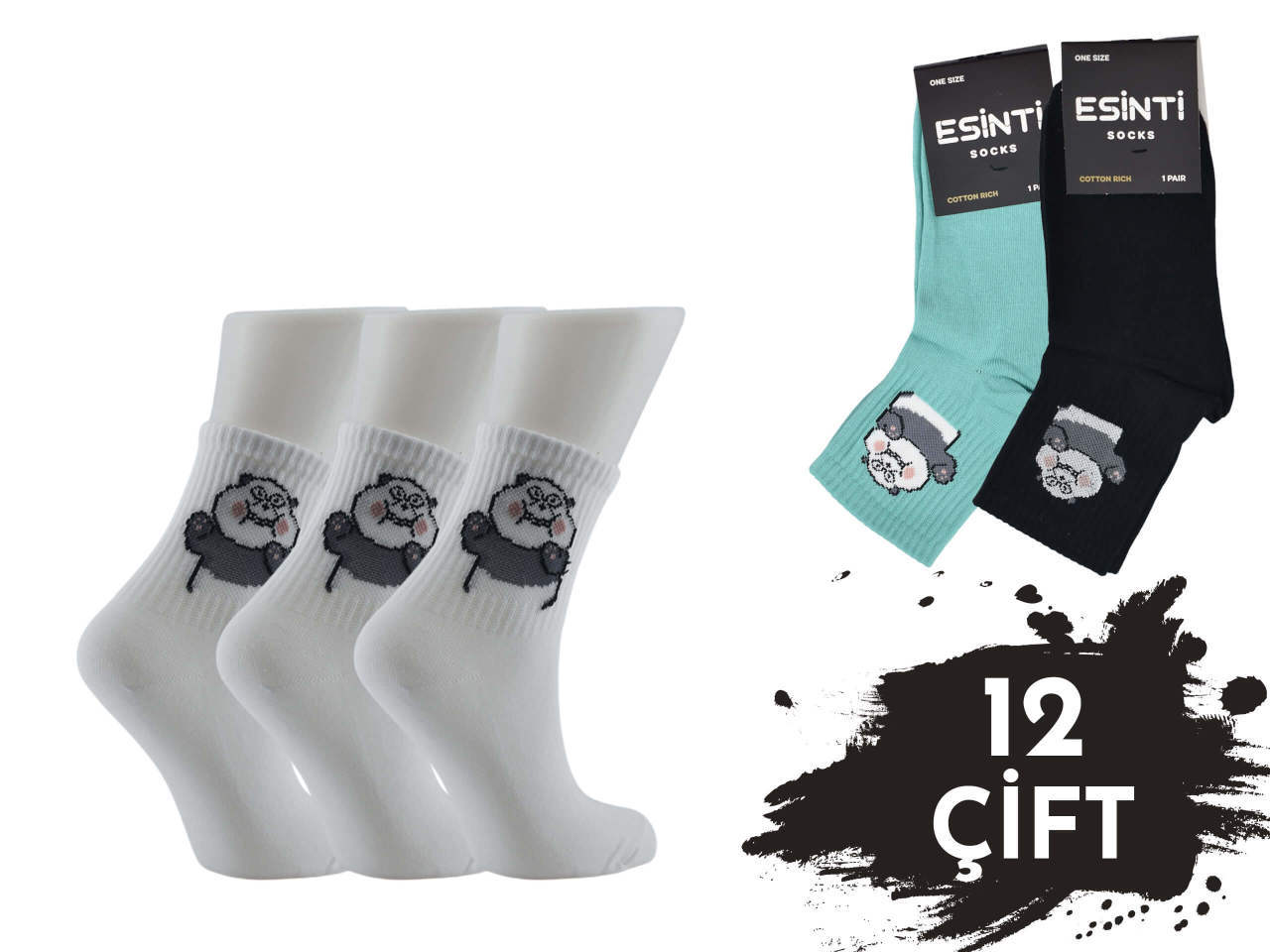 Esinti Bayan Kolej Çorap 12'li