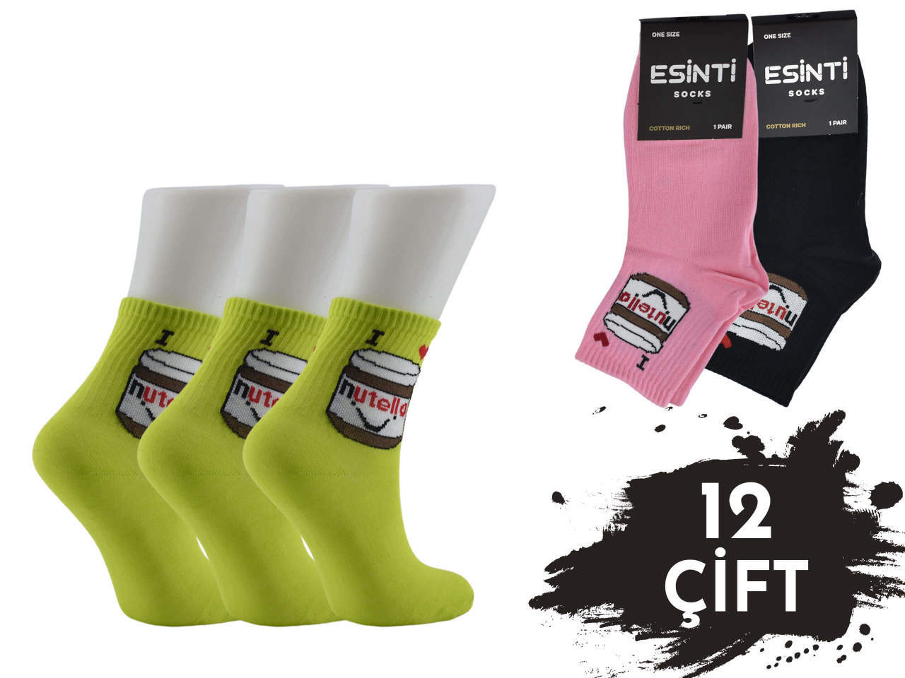 Esinti Bayan Kolej Çorap 12'li