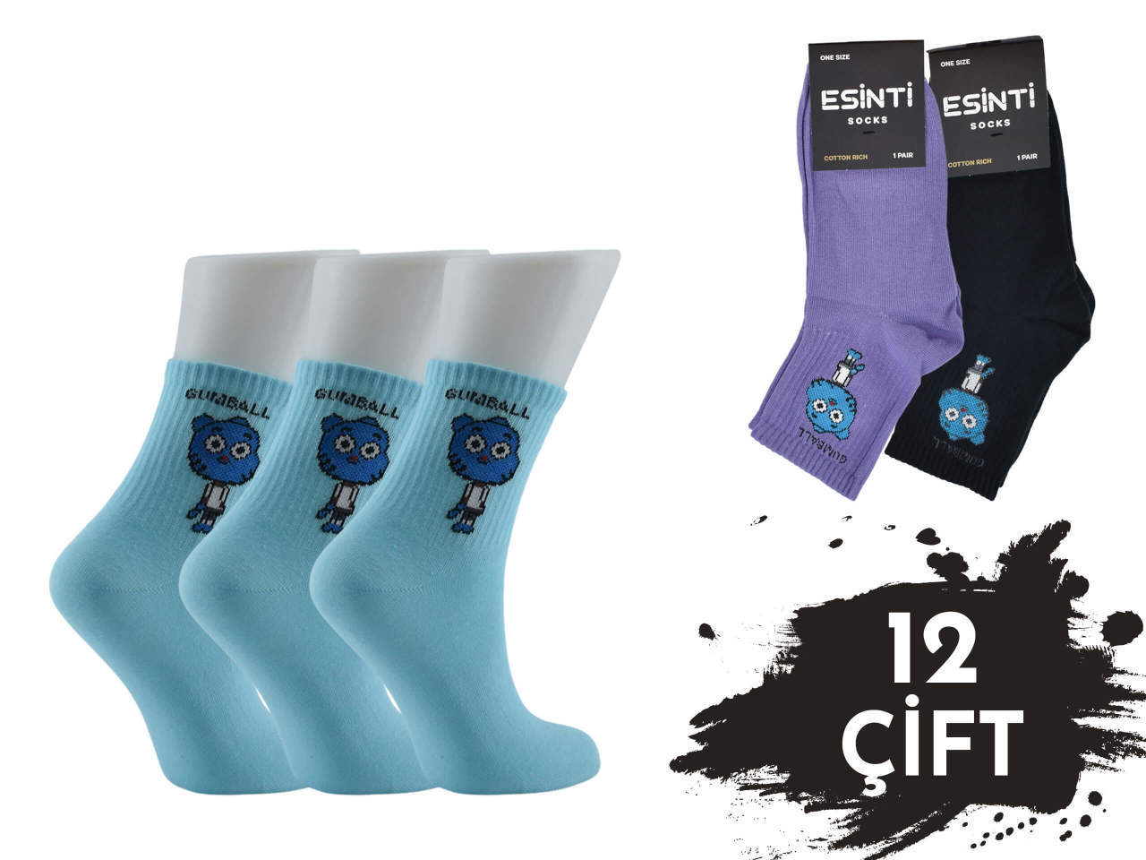 Esinti Bayan Kolej Çorap 12'li