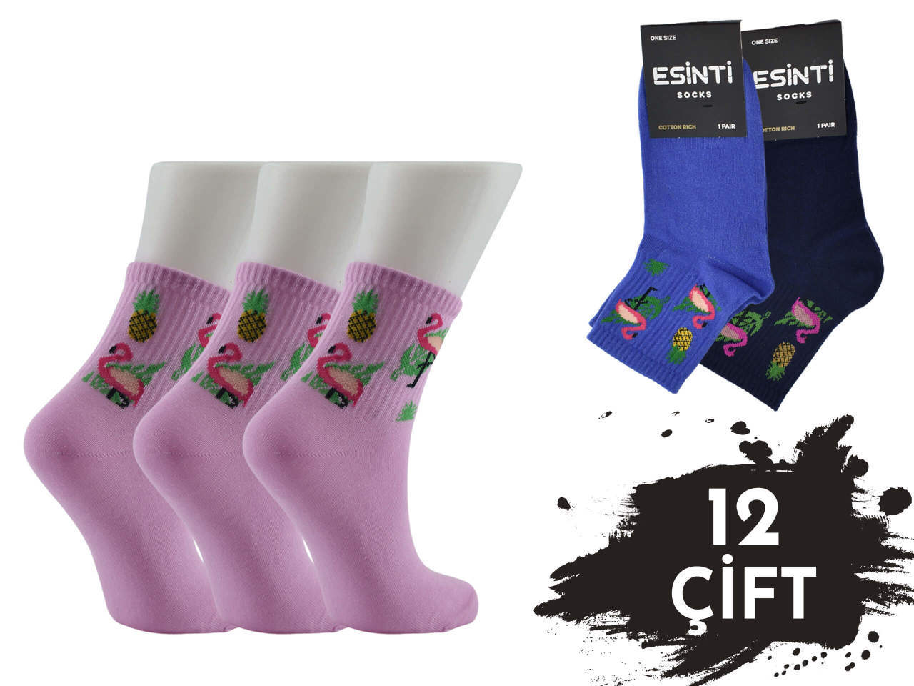 Esinti Bayan Kolej Çorap 12'li