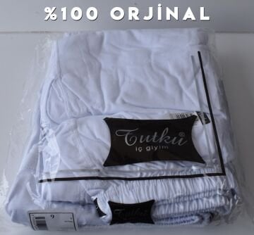 Tutku 0110 Beyaz Erkek Penye Paçalı Arjantin 6'lı