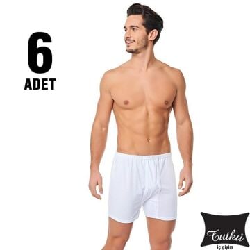 Tutku 0110 Beyaz Erkek Penye Paçalı Arjantin 6'lı