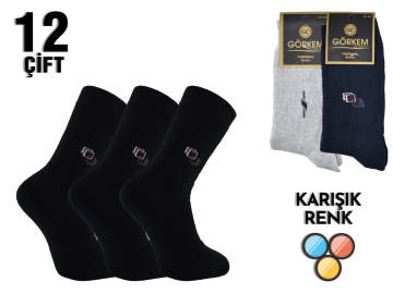 Görkem Erkek Kışlık Havlu Soket Çorap 12'li