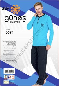 Güneş 5391 Uzun Kol Mevsimlik Erkek Pijama Takımı