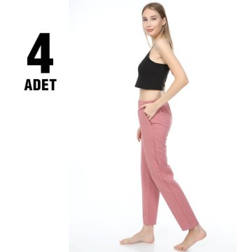 Sahra Ten 011 Kompak Düz Paça Bayan Eşofman Alt 4'lü