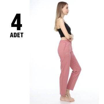 Sahra Ten 011 Kompak Düz Paça Bayan Eşofman Alt 4'lü