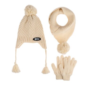 Kitti P-K24170-10 (4-8) Yaş Erkek Çocuk Şapka Atkı Eldiven Takım 6'lı