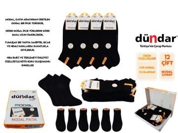 Dündar 6838 (40-44) Dikişsiz Yıkamalı Kokulu Erkek Summer Modal Patik 12'li