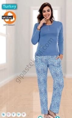 Berland 3068 Bayan Modal Uzun Kol Pijama Takımı