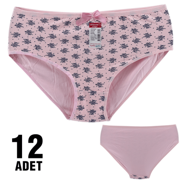 Güryıldız 92007 XL Desenli Bayan Bato 12'li