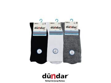 Dündar 4230 (40-44) Dikişsiz Yıkamalı Koku Önleyici Erkek Cotton Sports Çorap 12'li