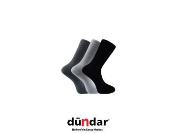 Dündar 4230 (40-44) Dikişsiz Yıkamalı Koku Önleyici Erkek Cotton Sports Çorap 12'li