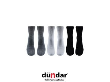 Dündar 4230 (40-44) Dikişsiz Yıkamalı Koku Önleyici Erkek Cotton Sports Çorap 12'li
