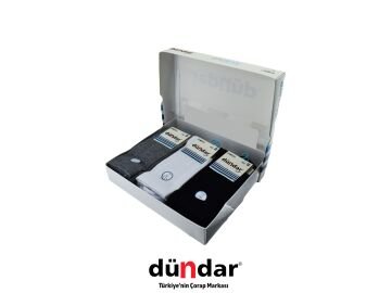 Dündar 4230 (40-44) Dikişsiz Yıkamalı Koku Önleyici Erkek Cotton Sports Çorap 12'li