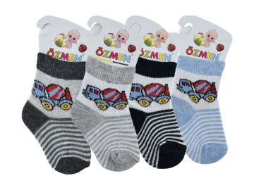 Özmen Yenidoğan Erkek Bebek Çorap 12'li
