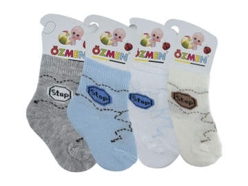 Özmen Yenidoğan Erkek Bebek Çorap 12'li
