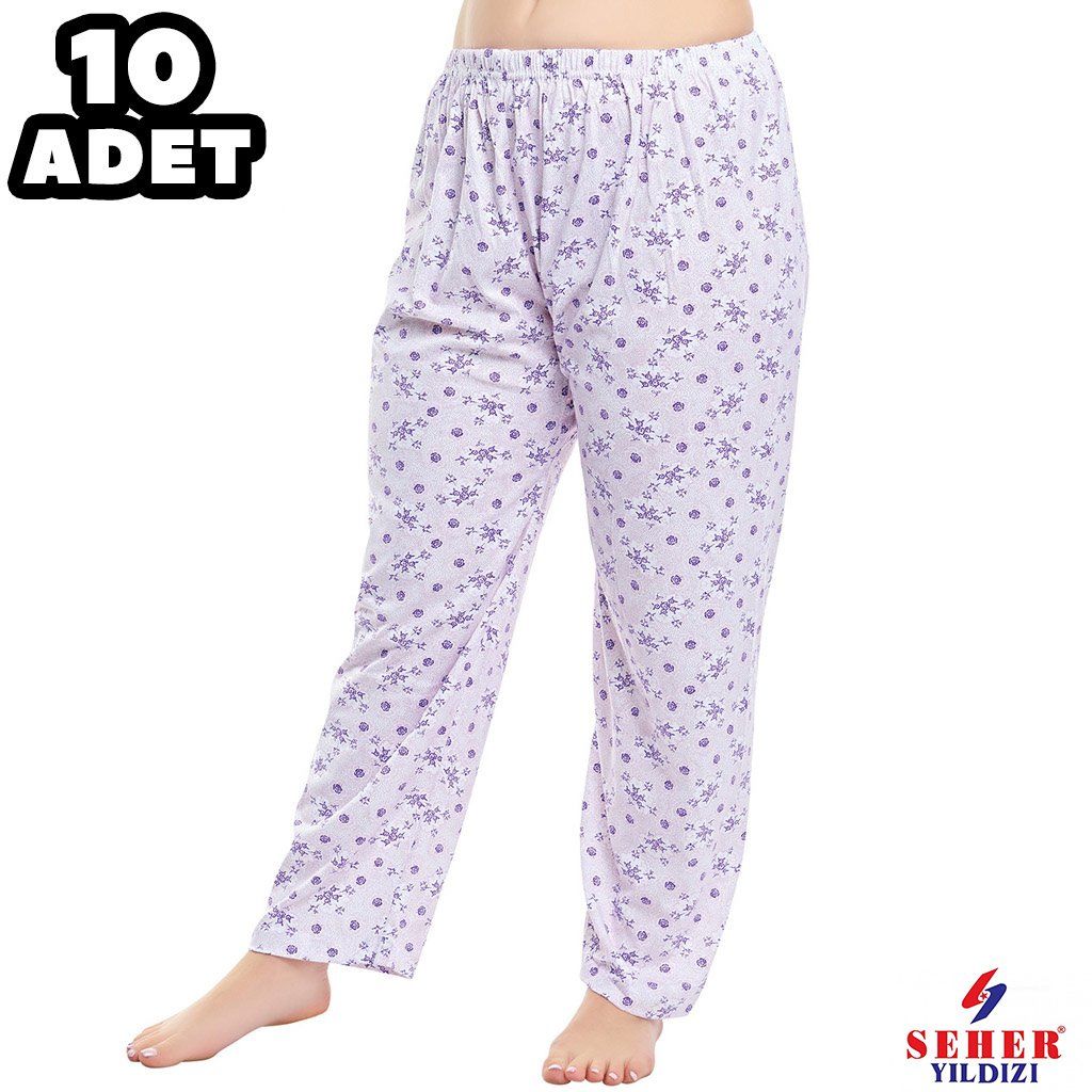 Seher Empirme Bayan Pijama Düz Paça 10'lu