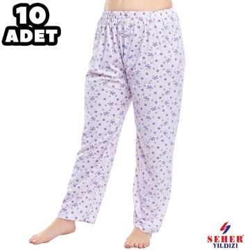 Seher Empirme Bayan Pijama Düz Paça 10'lu