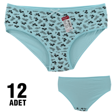 Güryıldız 92007-3 XL Desenli Bayan Bato 12'li