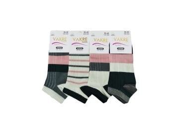 Vakre 9328-20 (36-40) Bayan Penye Patik Çorap 12'li