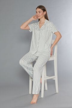 Alperi 780-303 (M-L-XL-XXL) Bayan Kısa Kollu Pijama Takım 4'lü