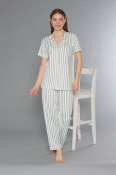 Alperi 780-303 (M-L-XL-XXL) Bayan Kısa Kollu Pijama Takım 4'lü