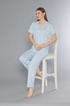 Alperi 780-303 (M-L-XL-XXL) Bayan Kısa Kollu Pijama Takım 4'lü